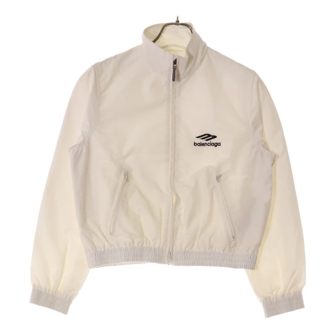 GIACCA TUTA BALENCIAGA 3b SPORTS ICON logo ricamato zip nylon usata 4f