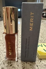 MERIT Shade Slick Tinted Lip Oil in AU NATUREL .23oz/7mL FULL SZ NEW BOXED $24