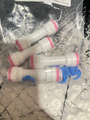 4Pcs 6 Mm(1/4'')Tube OD Plastic Quick Straight Connectors 2''L(K12)