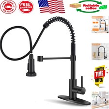 Classic Black Pull Down Kitchen Faucet - Easy Installation  Durable Performance