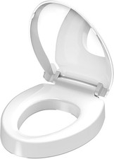 Raised 2.91'' Toilet Seat Elongated, Toilet Seat Riser for Elderly, Soft Clos...