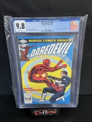 DAREDEVIL #183 (1982), CGC 9.8 White Pages, 1st Punisher vs DD, Frank Miller