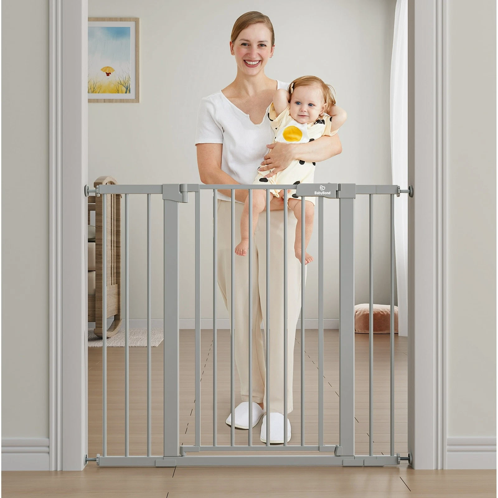 BABYBOND DOG GATE FOR THE HOUSE 27-43"EXTRA WIDE BABY GATES FOR DOORWAY - GRAY
Opens in a new window