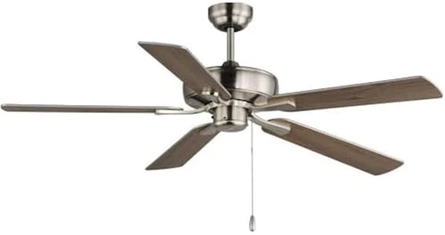 Sleek Super Max 5-Blade Ceiling Fan - 52" Wide, Satin Nickel Finish - Picture 2 of 2