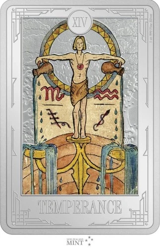2023 Niue Tarot Cards Temperance 1 oz silver proof BOX/COA Mintage 2000