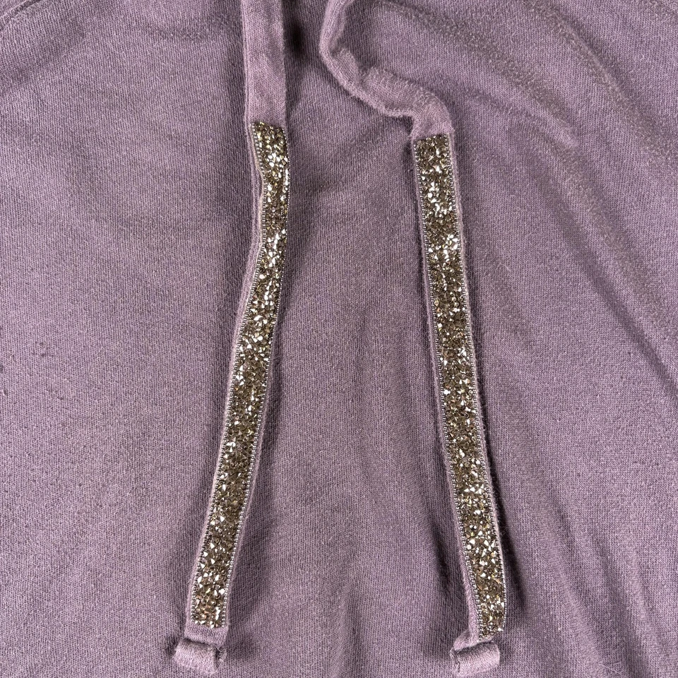 Torrid Hoodie Womens 2 Purple Pullover Glitter Drawstring Relaxed Fit Sweatshirt - Image 3 of 4