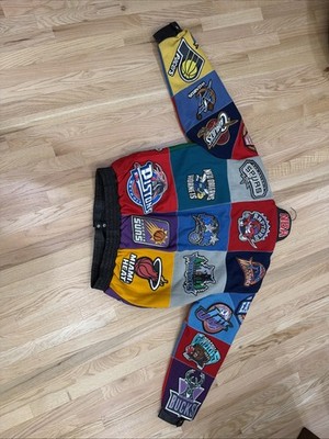 Vintage Jeff Hamilton Leather NBA Big Patch Jacket XL Prestine