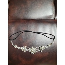Sparkling Rhinestone Flower Headband Elastic Band Women Bridal/Flower Girl
