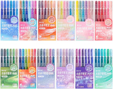 Glitter Gel Pens 72 Colors, 1.0Mm Metallic Vibrant Sparkle Gel Pens for Adult Co