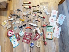 Large Lot Of Vintage Fishing Tackle Lures And Misc Some NOS
