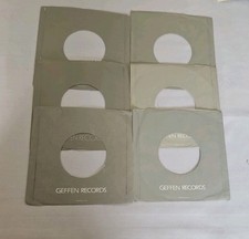 45 RPM 7" RECORD SLEEVES CO. SLEEVE 6 PACK SEE PHOTOS Geffen Records SLV335
