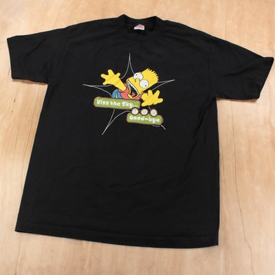 vtg y2k 2000 The Simpsons Bart Simpson Kiss The Sky Good-bye t-shirt LARGE tag