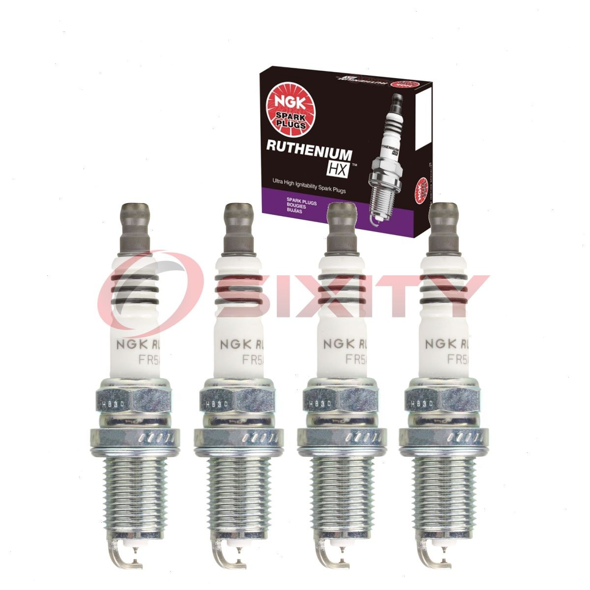 4 pcs NGK Ruthenium HX Spark Plugs for 2000-2005 Toyota Echo 1.5L L4 - hi
