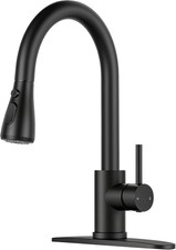 Kitchen Faucet with Pull down Sprayer - Matte Black Single Handle Kitchen Fauce