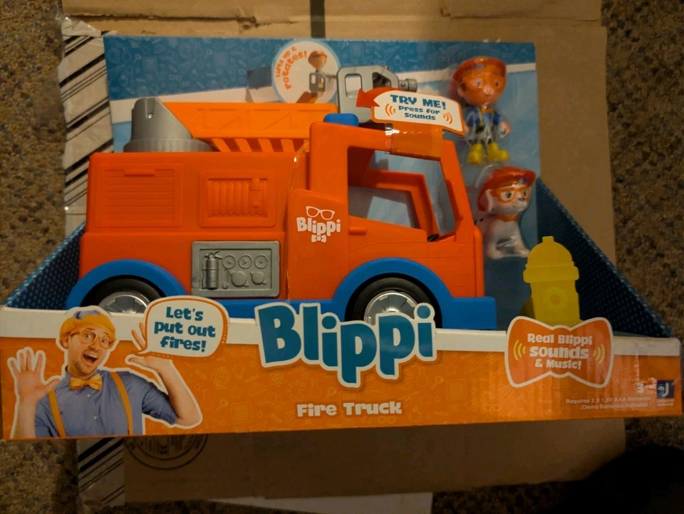 BLIPPI FIRE TRUCK WITH SOUNDS AND MUSIC Rare New In Box - Image 2 of 4
