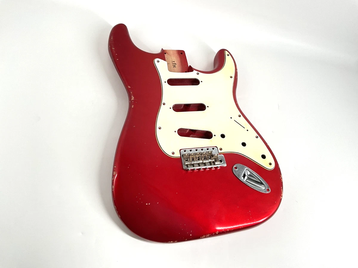 MJT Official Custom Vintage Aged Nitro Guitar Body MarkJenny VTS Candy Apple Red