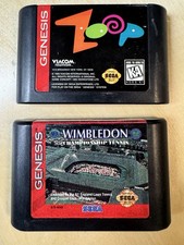 Zoop - Sega Genesis Cartridge & Wimbledon Tennis Game Cartridge - Tested!