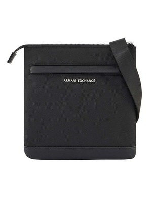 Armani Exchange Herren Singapur Umhängetasche, Schwarz