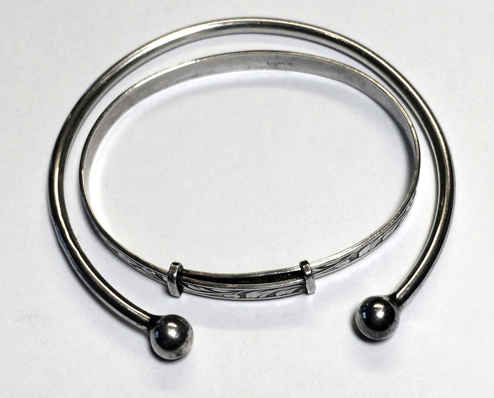 Antique Solid Sterling Silver Heirloom Bangles. H… - image 7