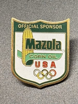 Vintage USA Olympic Pin Mazola Corn Oil Official Sponsor Collectible