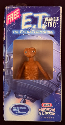 E.T. Bendable Toy - Collectible Figurine - Kraft Macaroni & Cheese Package