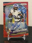 2025 Panini Prizm Justin Jefferson Red Shimmer Auto /35 Vikings #81