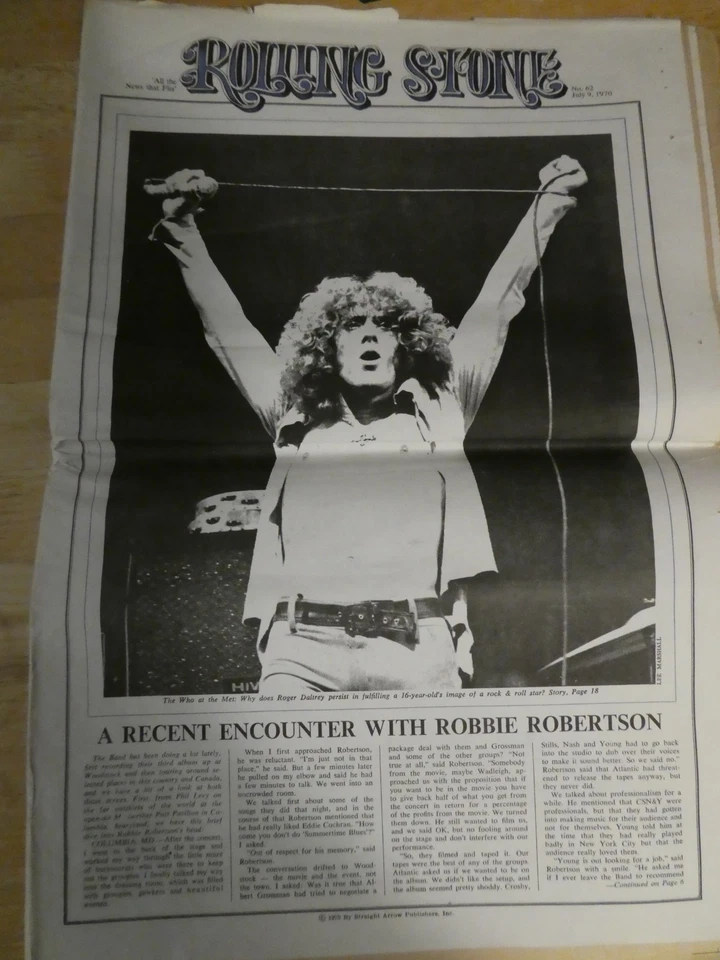Rolling Stone magazine no 62 July -70 Beatles Van Morrison The Who The Band - Image 2 of 4