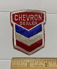 Vintage Chevron Dealer Red White Blue Embroidered Patch Badge