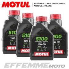 MOTUL 5100 15W50 MA2 SINTETICO 4 Litri olio motore 4T Moto Quad Atv Scooter