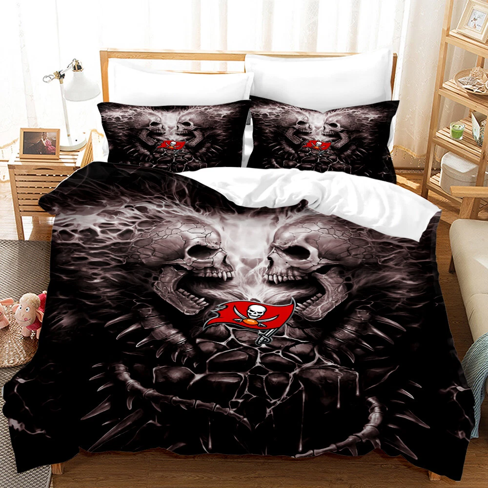 Tampa Bay Buccaneers Comforter Cover 3PCS Bedding Set Duvet Cover