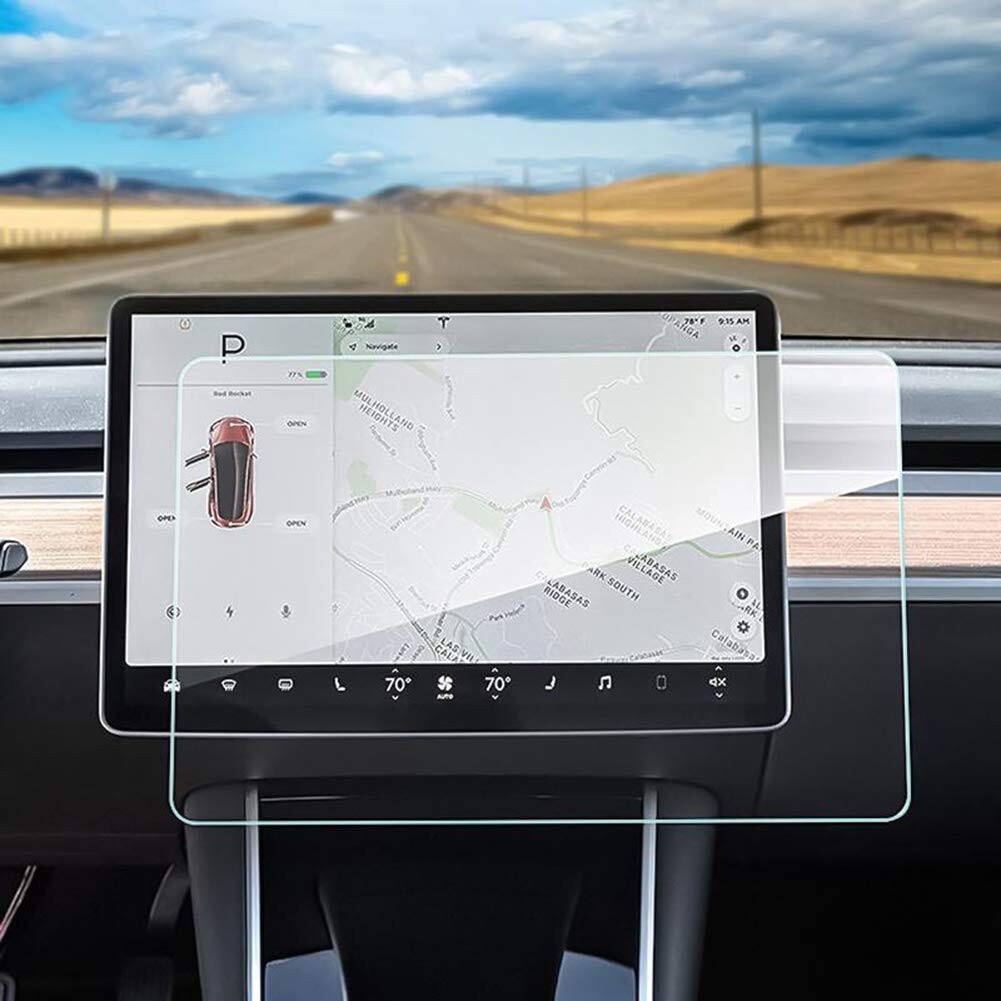 Glass Screen Protector For Tesla Model Y Model3 Centre Console Display ANTIGLARE