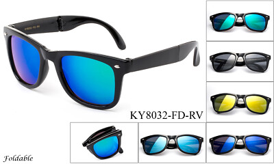 Folding Sunglasses Unique Classic Retro Style Travel Friendly Eyewear UV 100%