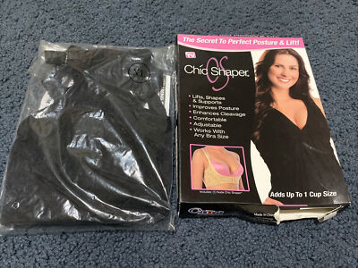 Chic Shaper  Lifts, Shapes, Adjustable With Any Bra Size, Black, Size Xs/s(32-34