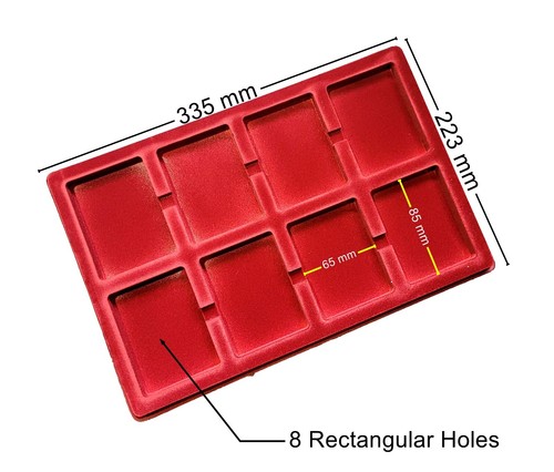 Red Tray Protection Display Coin Coins Medals Medal Transparent Cover Many Types - Picture 11 of 50