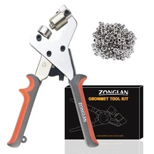Grommet Tool Kit Eyelet Tool Multi-Purpose Handheld Manual Hole Punch Press P...