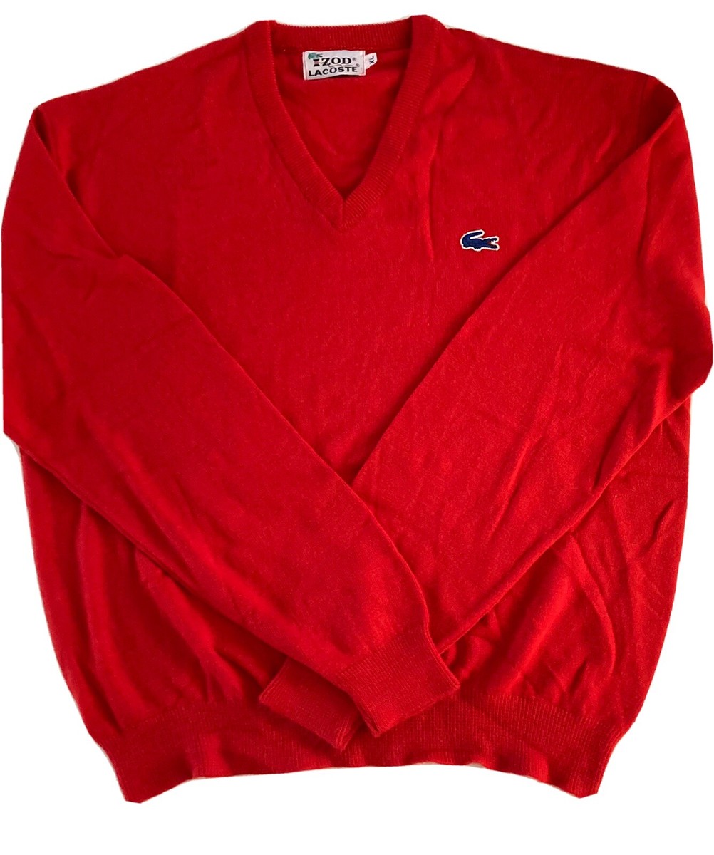 Lacoste IZOD 長袖セーター アメリカ古着 バーガンディ ストライプ柄 Lacoste IZOD 長袖セーター アメリカ古着 バーガンディ ストライプ柄