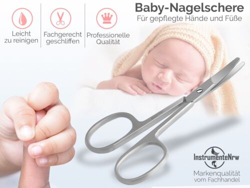 Nagelschere Abgerundet Babyschere Rostfrei NEU Stumpfe Enden Edelstahl Rostfrei - Bild 2 von 9