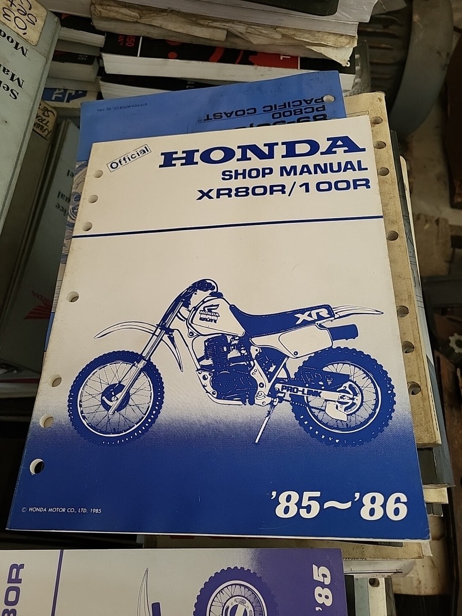 NEW HONDA XR80R/XR100R 1985/86 FACTORY SERVICE MANUAL | eBay