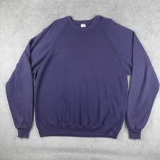 Vintage Jerzees Sweatshirt Men's 2XL Navy Blue Crewneck Blank USA Made 90's