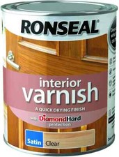 Ronseal Diamond Hard Interior Varnish Natural Clear Satin 250ml