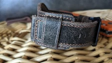 22 24 26mm Watch Band, Handmade Genuine Leather Bund Strap, Vintage Style Cuff