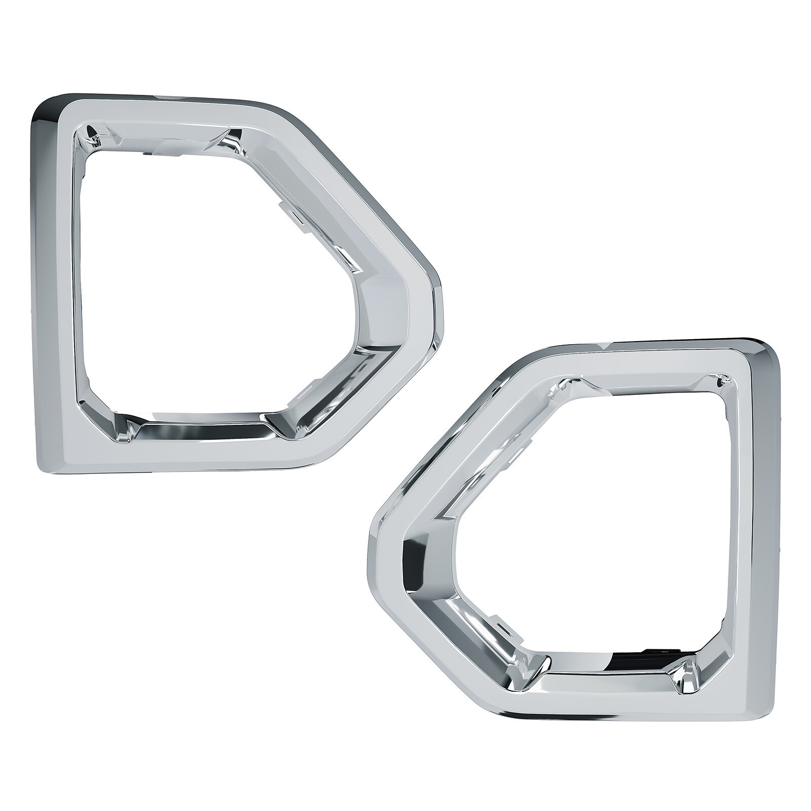 2PCS Fog Light Trim Bezel Chrome Cover Fit For GMC Sierra Denali SLT 2019-2022