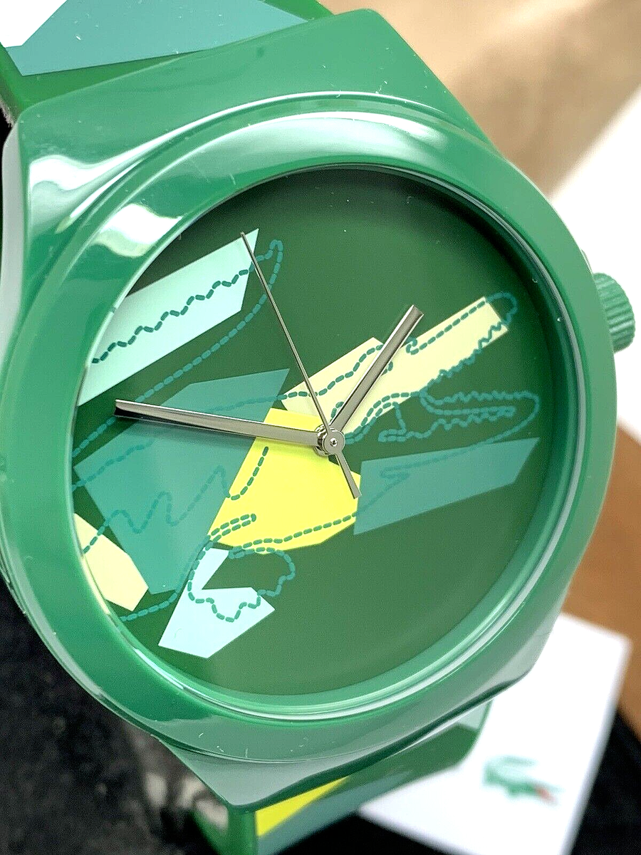 Lacoste Men's Watch 2011186 Quartz Neocroc Green Dial Rubber Band