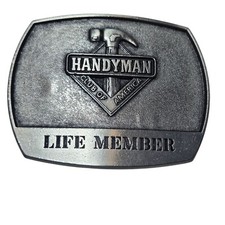 1996 Handyman Club Of America Life Member Belt Buckle Vintage Grandpacore
