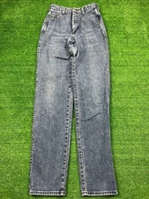 Wrangler Silver Lake Vintage High Rise Bare Back Blue Mom Jeans USA 3/4X34