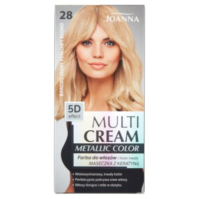 5901018019013 Joanna Multi Cream Metallic Color farba do włosów 28 Bardzo Jasny 
