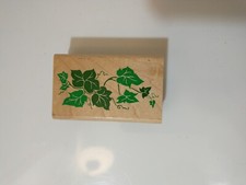 Rubber Stampede Divine Vine Plant Posh Impressions Stamp Wood Mount 1.75" x 3"