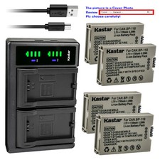 Kastar BP-110 Fully Decoded Battery LTD2 Charger for Canon VIXIA HF R26 HFR26