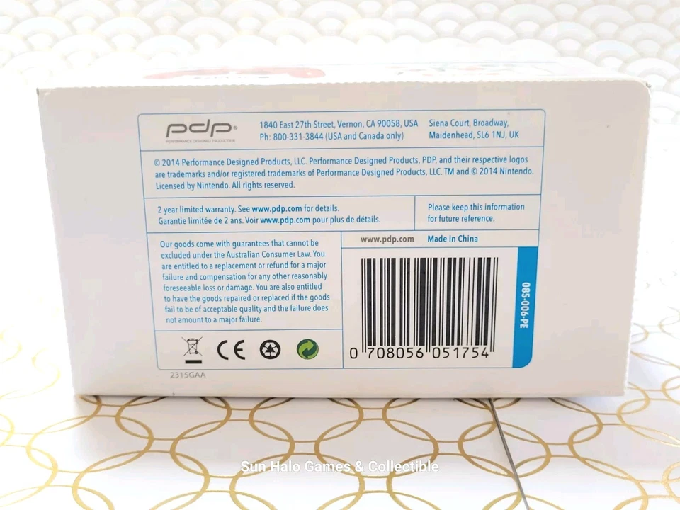 NEW Princess Peach Wired Fight Pad Nintendo Wii/Wii U PDP Controller Sealed - Image 3 of 4