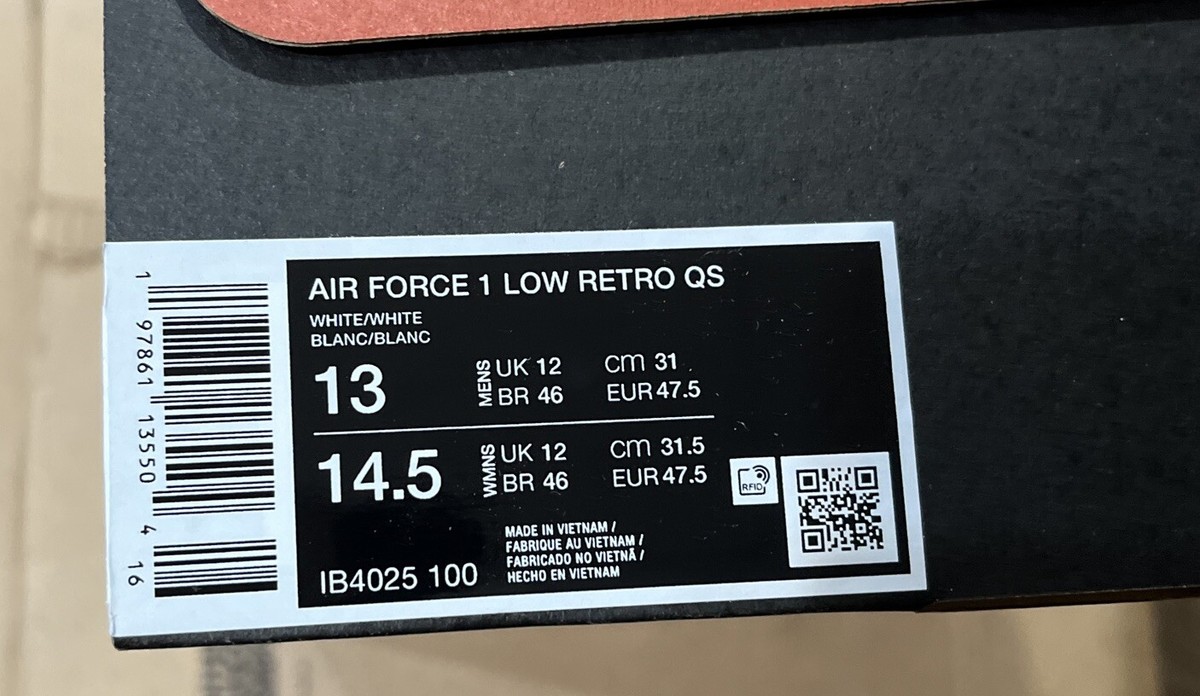 Nike Air Force 1 Low Jason Voorhees Size 13 Halloween Friday Nike Air Force 1 Low Jason Voorhees Size 13 Halloween Friday